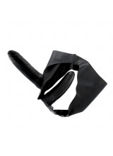 Slip Strap-On In Lattice Nero Con 2 Falli (1 Interno)