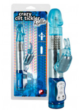 Vibratore Rabbit Crazy Clit Tickler con Testa e Perle Rotanti 21 X 3 cm.