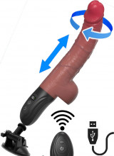 Vibratore Realistico con Spinta e Oscillazione con Ventosa Removibile 16 x 4 cm e Telecomando