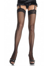 LEG AVENUE Calze a Rete con Autoreggente FISHNET - Taglia Unica Elasticizzata (Tg.38-48)