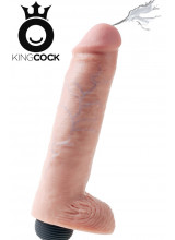 KING COCK 10 Fallo Ultra Realistico Eiaculante 25 x 5,5 cm. Flacone di Sperma incluso