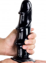 Typhon - Dildo Anale con Rilievi 22 x 5,5 cm. Nero