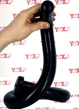 Cobra Spitting - Gut Snake Dildo Flessibile 90 x 3,8 cm. Nero