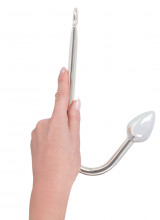 Gancio Anal Hook in alluminio da 24 cm. con plug 5,1 x 3,5 cm.