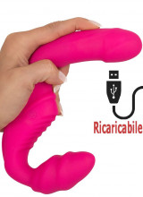 Strap On Vibrante Senza Lacci in Puro Silicone Ricaricabile USB 21,8 x 3,9 cm.