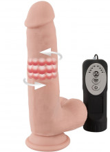Vibratore realistico rotante in silicone color carne 20 x 4,4 cm.