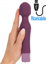 Wand Vibe - Massaggiatore per Clitoride in Silicone 18,4 x 4 cm. Magenta Ricaricabile con USB