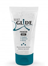 Lubrificante Anale con Acido Ialuronico e Pantenolo a Base Acquosa JUST GLIDE 50 ml.