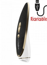 Satisfyer Luxury Nero Stimolatore Clitoride Vibrante con Risucchio Ricaricabile USB