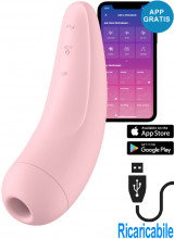 Satisfyer Curvy 2+ Stimolatore per Clitoride con Onde di Pressione in Silicone Rosa