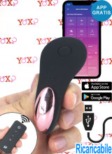 Satisfyer Little Secret Vibratore Indossabile con Telecomando e APP 8,5 x 4 cm. in Silicone Nero Ricaricabile USB