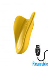 Satisfyer High Fly Vibratore da Mano in Silicone Giallo Ricaricabile USB