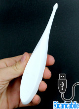 Satisfyer Twirling Fun Stimolatore Ultra Potente per Clitoride in Silicone Bianco Ricaricabile USB