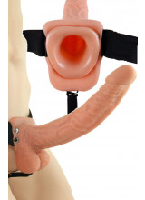 Fallo Indossabile Strapon Cavo con Testicoli per Uomo 23 x 4,5 cm. Color Carne