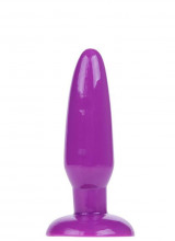 Plug anale viola con ventosa 11,5 x 3,5 cm.