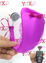 Tanga lilla con stimolatore clitoride telecomandato