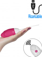 iJoy - Ovetto Vibrante Telecomandato Wireless 8,8 x 3,5 cm. Rosa Ricaricabile con USB