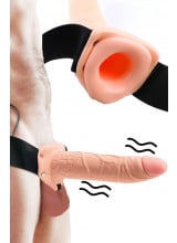 Vibratore Strap-on Realistico Real Rapture Cavo per Uomo o Donna 20 x 5 cm.