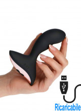 Vibratore Anale e Prostata in Puro Silicone Nero 12,5 x 3 cm.