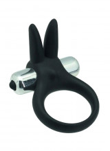 Anello Fallico Vibrante Timeless Stretchy Ring Nero 3,5 cm.