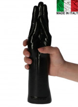 Braccio e mano con dita a freccia Made in Italy color nero 28 x 7 cm.