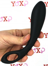 BLACK HEART - Fallo Anale Stimola Prostata 21 x 3,6 cm. in Silicone Nero