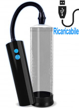 PSX05 - Sviluppa Pene a Pompa Automatico 25 x 6 cm. con Telecomando Ricaricabile con USB
