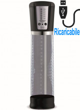PSX09 - Sviluppa Pene a Pompa Automatico 25 x 6 cm. Ricaricabile con USB