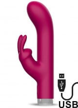 Vibratore Rabbit in Silicone Flessibile Raave Magenta Ricaricabile