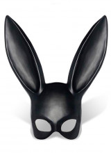 Bunny Mask - Maschera con Orecchie da Coniglio per Pratiche Bondage e BDSM Nero