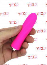 Trimy - Mini Vibratore Bullet con Guaina a Spirale in Silicone 10 x 2,4 cm. Fucsia