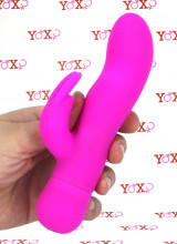 Mira - Vibratore Rabbit in Silicone 17 x 3,5 cm. Rosa