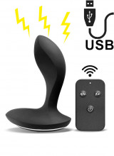 Stimolatore Prostata Vibrante con Vibrazione ed Elettro Shock Telecomandato Ricaricabile USB 11 x 3 cm