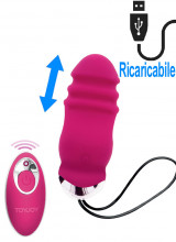 Sunny Side Up - Ovetto Pulsante Wireless in Silicone 8,9 x 3,3 cm. Fucsia Ricaricabile con USB