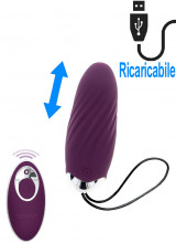 Knock Knock Eggstavagant - Ovetto Pulsante Wireless in Silicone 8,9 x 3,3 cm. Viola Ricaricabile con USB