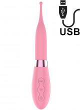 Vibratore per Clitoride Pin Point Fest in Silicone Rosa Ricaricabile con USB