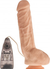 Kinky King - Vibratore Realistico Morbido e Flessibile 24 x 4,4 cm. color Carne