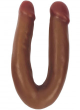 Dildo Doppio Anale e Vaginale Color Cioccolato 33 x 3,5 cm
