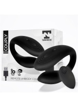 Vibratore per coppia in silicone nero ricaricabile USB con telecomando wireless