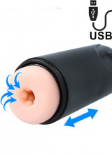 Masturbatore M1 con Vibrazione, Risucchio ed Effetto Spinta Ricaricabile con USB.