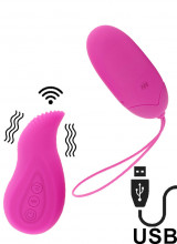 Ovetto Vibrante Edgar in Silicone con Telecomando Wireless Vibrante 7,5 x 3,3 cm. Rosa Ricaricabile