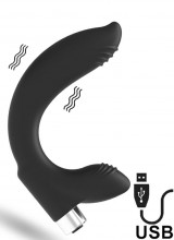 Vibratore Ricurvo per Prostata Nero 11 cm Ricaricabile con USB