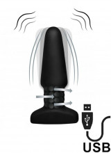 Plug Anale Vibrante con Effetto Leccata di Ano Ricaricabile USB 12 x 4 cm