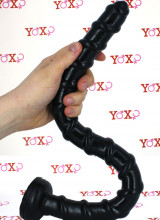 Achill - Gut Snake Dildo Flessibile a Spirale 51 x 3,5 cm. Nero