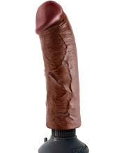 KING COCK - Vibratore Scuro Ultra Realistico 20 x 4,8 cm. - Alta Qualita MADE in USA