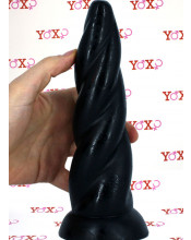 Unicorn Twist - Dildo Anale Corno di Unicorno 22 x 6 cm. Nero