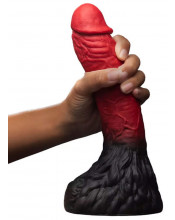 Lycan - Dildo di Licantropo con Aggancio Universale 26,6 x 5 cm. Rosso e Nero