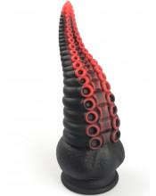 Dildo Anale Tentacolo di Piovra Gigante in Silicone 21,5 x 8 cm. Rosso e Nero