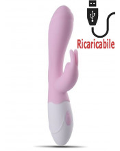 Omaggio Vibratore Rabbit Ricaricabile USB Easy in Puro Silicone 20 X 3 cm.