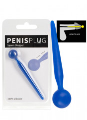 Sperm Stopper in Puro Silicone Flessibile Blu